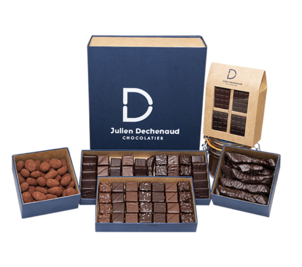 Coffret cadeau de chocolats du chef Julien Dechenaud chocolatier à Paris et Vincennes