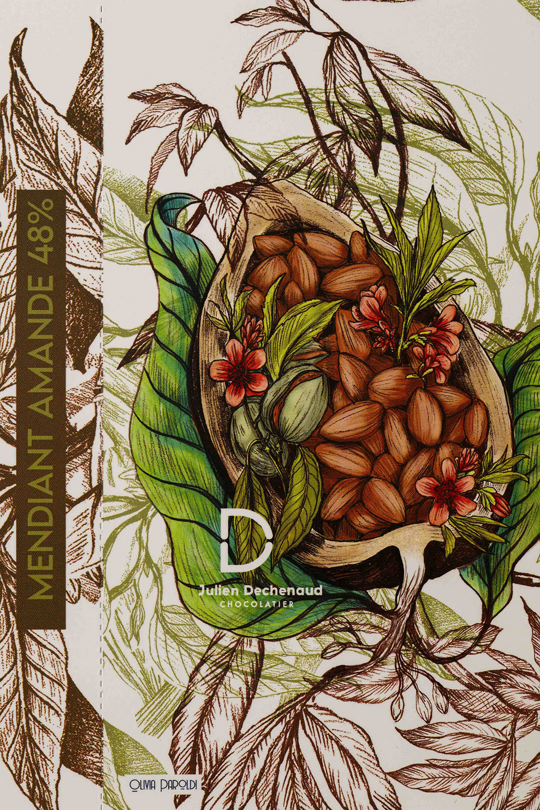 Tablette mendiant Amandes Lait Vegan 48% – Image 2