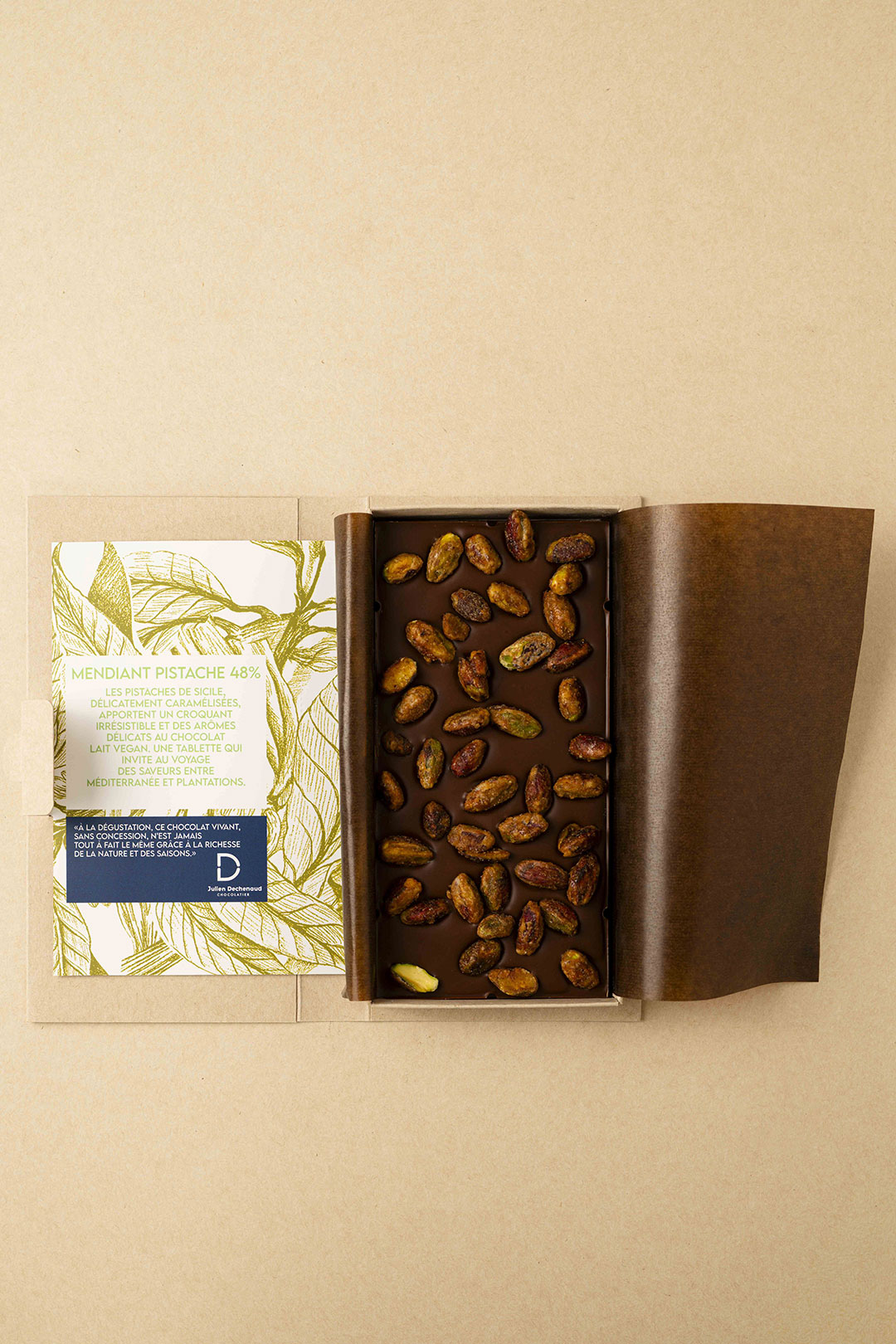 Tablette mendiant Pistaches Noir 70% – Image 3