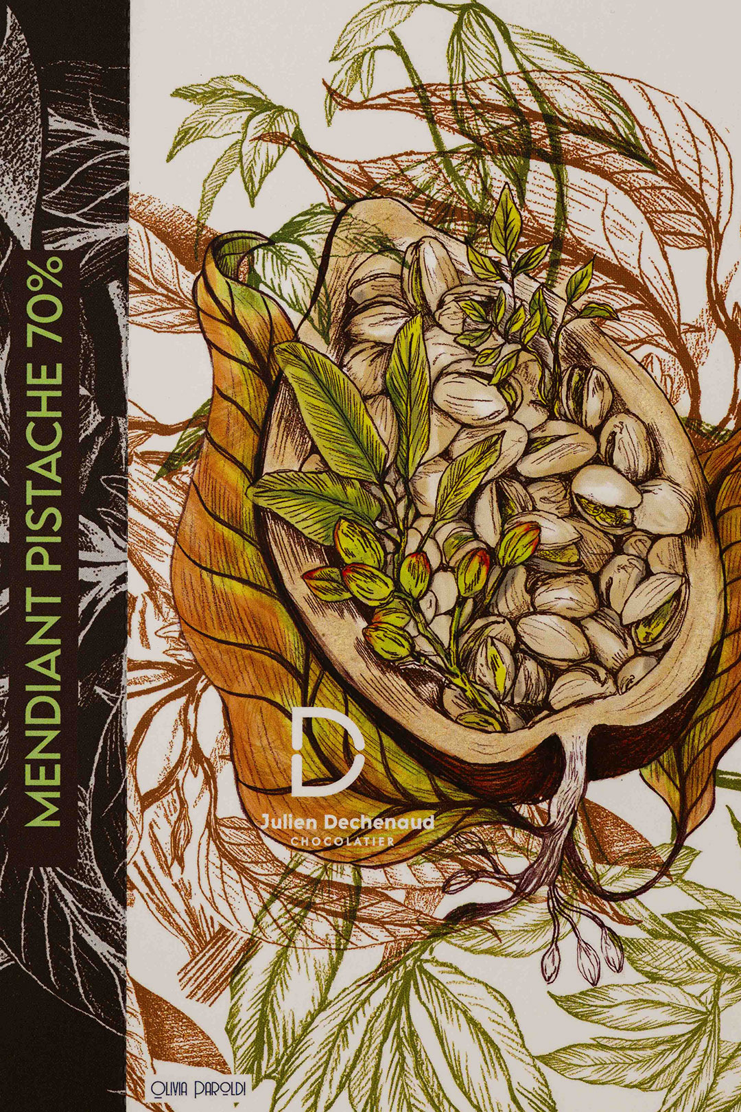 Tablette mendiant Pistaches Noir 70% – Image 2