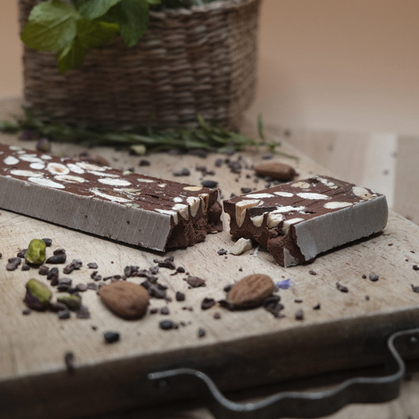 Nougat tendre au chocolat de l'artisan Chocolatier Julien Dechenaud