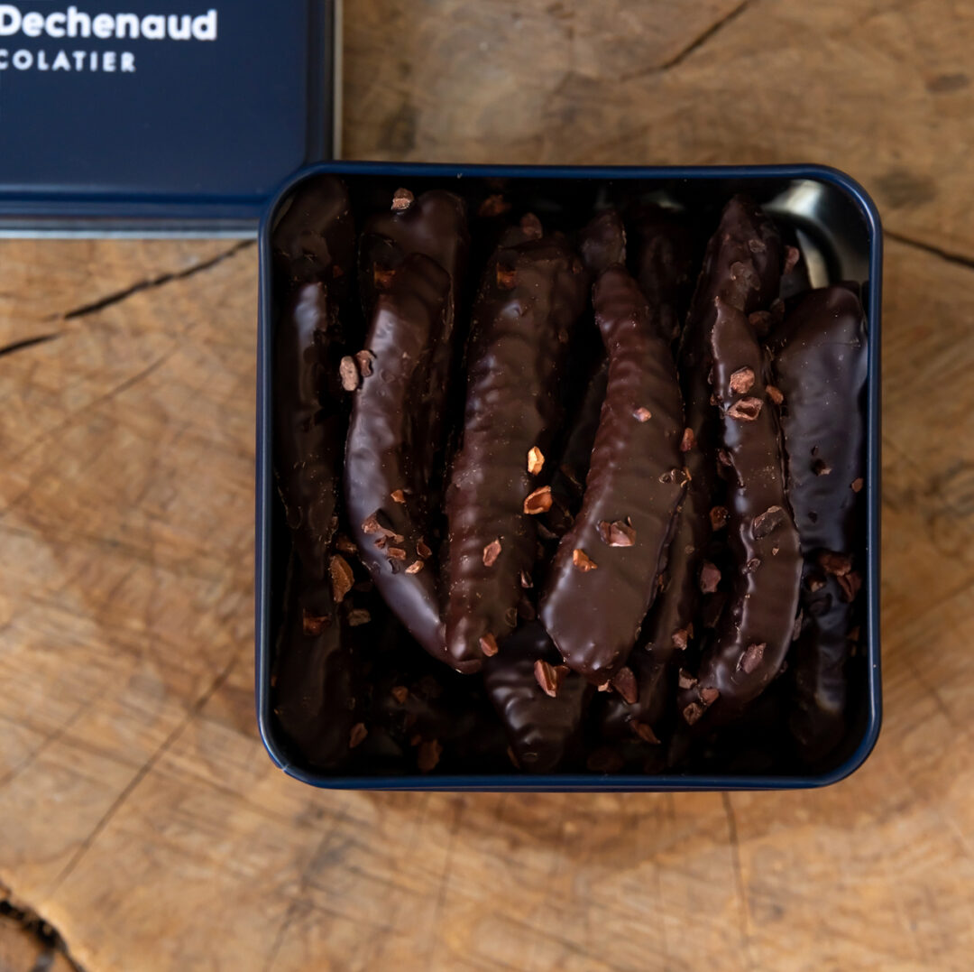 Boite de citronnettes du chef Julien Dechenaud chocolatier artisanal à Paris et Vincennes