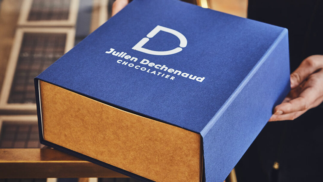 Boite coffret cadeau du chef chocolatier Julien Dechenaud Paris