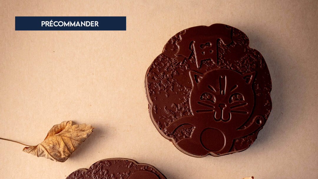 Palet chauve souris au chocolat noir imaginé par Julien Dechenaud.