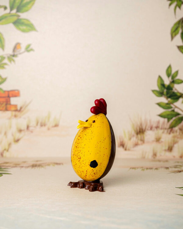 Œuf poule coloré jaune Taille 2