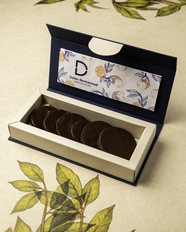 Rondelles d'oranges confites boite de 6 pièces